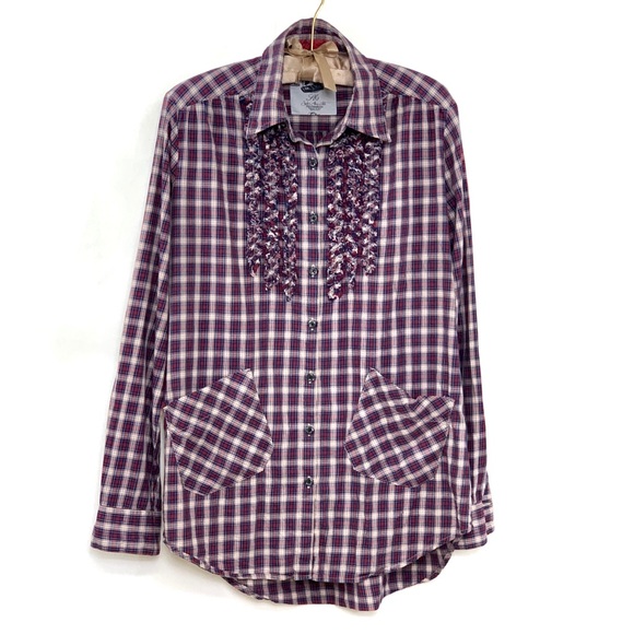 THE SHIRTMAKERS | Button-up Plaid Shirt + Pockets - Picture 1 of 6